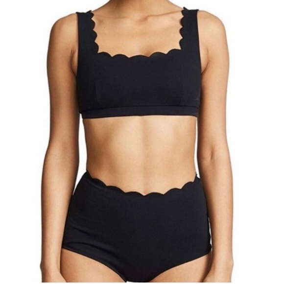 Marysia Swim Palm Springs Scallop Scoop Top I Size L - Picture 1 of 5